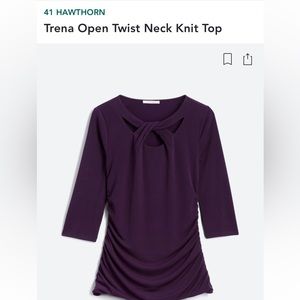 41 hawthorn Trena Open Twist Neck Top